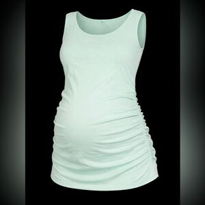 Posh Mint Green Scoop Neck Maternity Tank
